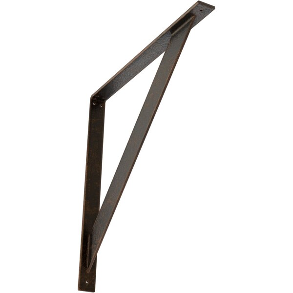 Ekena Millwork Traditional Steel Bracket, Antiqued Bronze 2"W x 24"D x 24"H BKTM02X24X24TRABZ - main